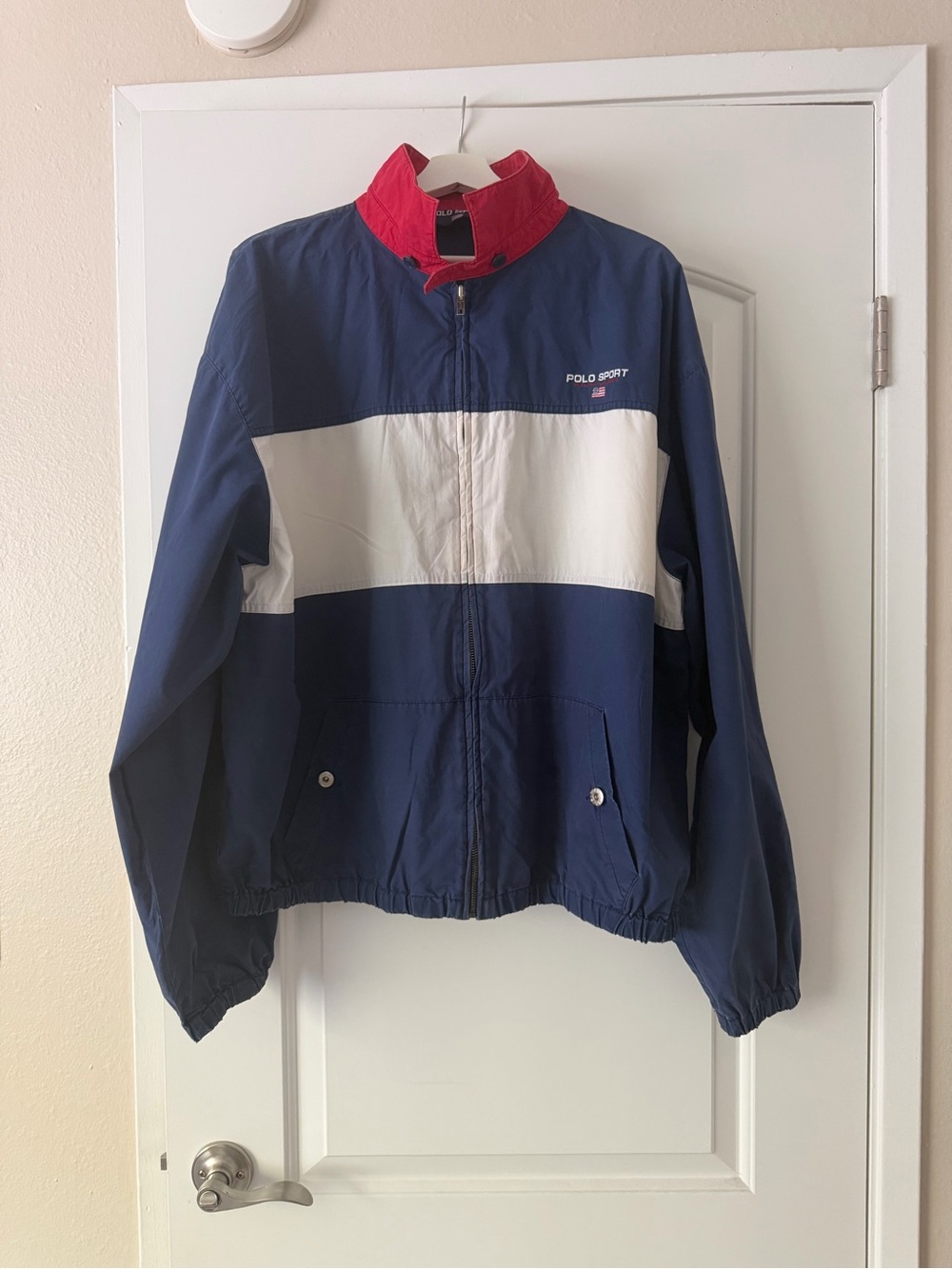 Polo by Ralph Lauren man White and Red Colorblock Windbreaker